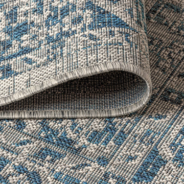 Rozetta Boho Medallion Textured Weave Indoor/outdoor Area Rug